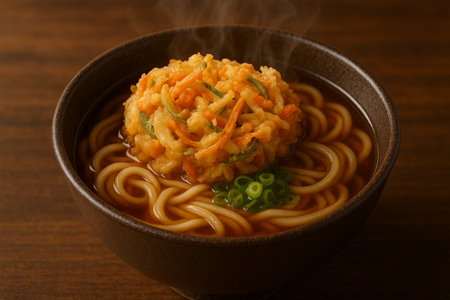 レンジアップ博多風えび天かき揚げうどん